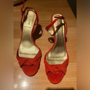 Genuine Suede Orange J Crew Shoes